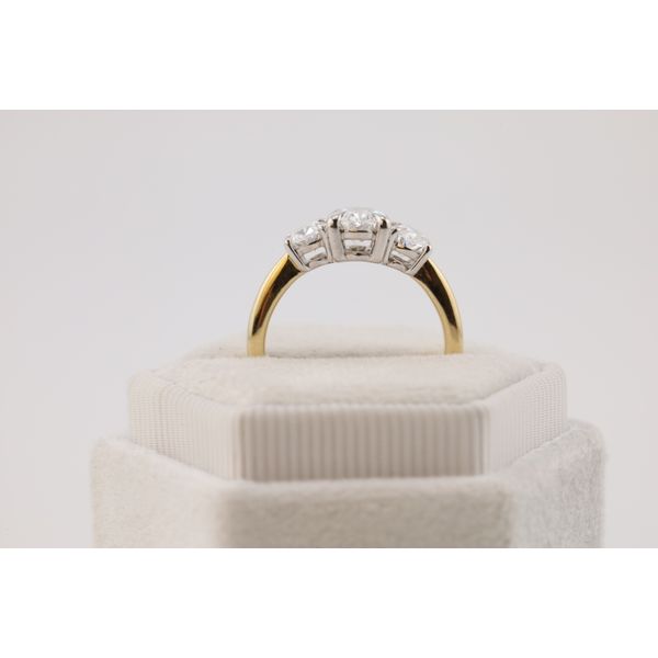 14K Two-Tone Gold 3-Stone Oval Lab-Grown Diamond Engagement Ring – 3.00 CTW Image 2 Puckett's Fine Jewelry Benton, KY
