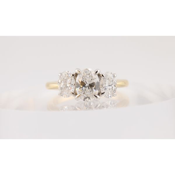 14K Two-Tone Gold 3-Stone Oval Lab-Grown Diamond Engagement Ring – 3.00 CTW Puckett's Fine Jewelry Benton, KY