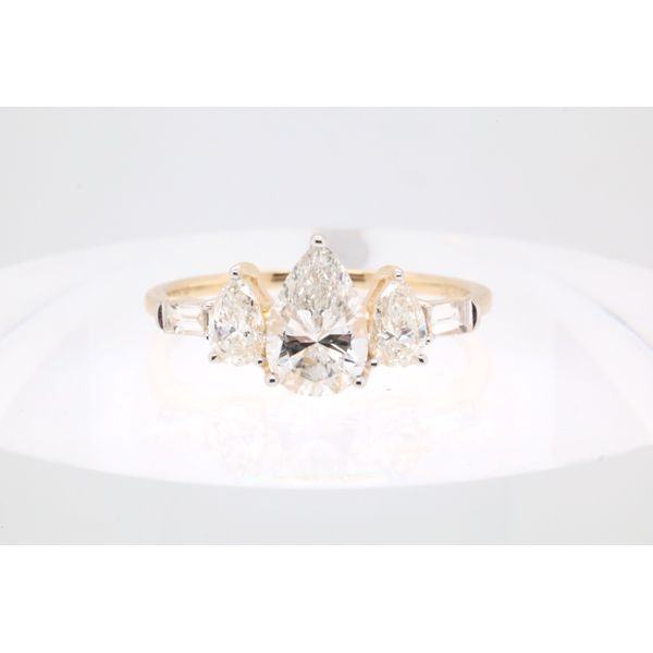 14K Yellow Gold Three-Stone Pear Lab-Grown Diamond Engagement Ring – 1.50ctw Puckett's Fine Jewelry Benton, KY
