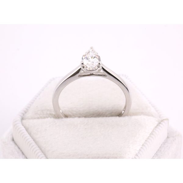 10K White Gold Pear Cut Lab-Grown Diamond Solitaire Engagement Ring Image 3 Puckett's Fine Jewelry Benton, KY