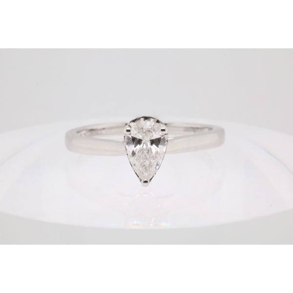10K White Gold Pear Cut Lab-Grown Diamond Solitaire Engagement Ring Puckett's Fine Jewelry Benton, KY