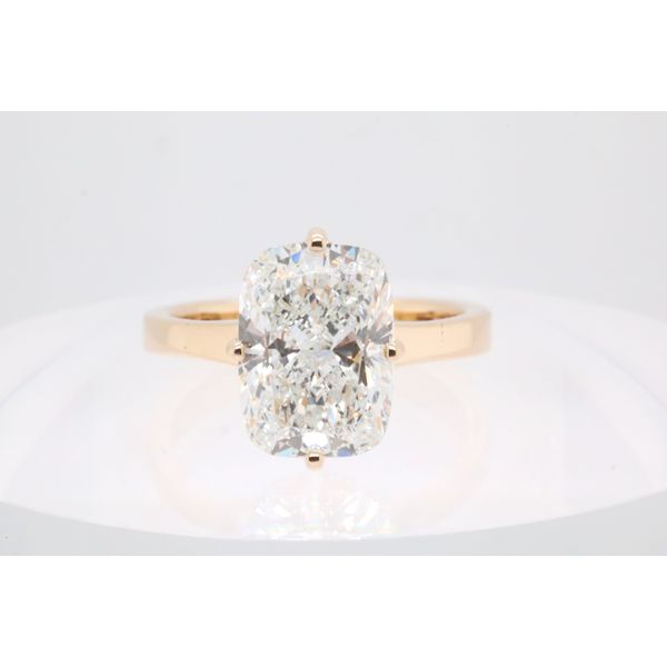 14K Yellow Gold Cushion Cut Lab-Grown Diamond Engagement Ring Puckett's Fine Jewelry Benton, KY