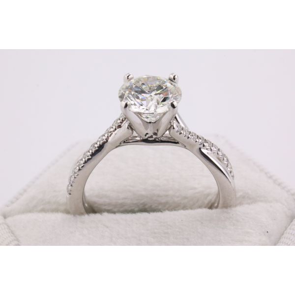 14K White Gold Lab-Grown Diamond Engagement Ring Image 3 Puckett's Fine Jewelry Benton, KY