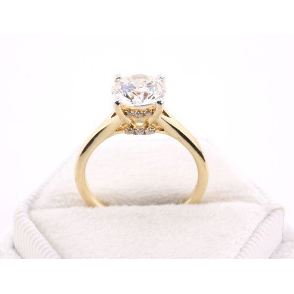14K Yellow Gold Round Lab-Grown Diamond Engagement Ring Image 3 Puckett's Fine Jewelry Benton, KY