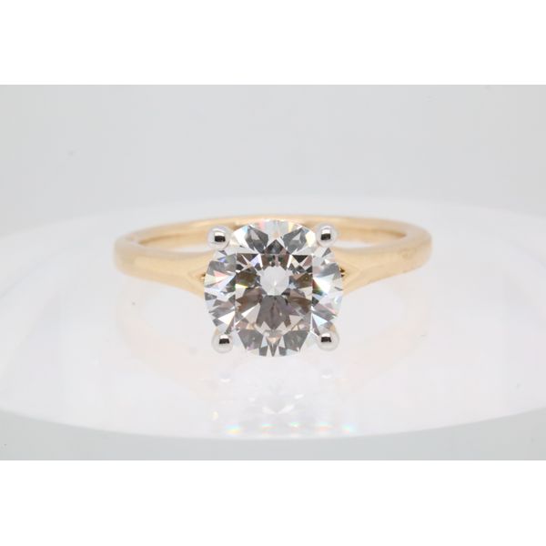 14K Yellow Gold Round Lab-Grown Diamond Engagement Ring Puckett's Fine Jewelry Benton, KY