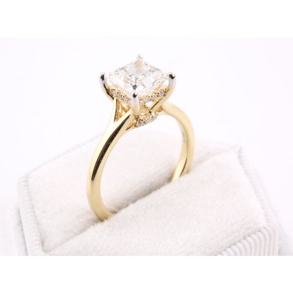 14K Yellow Gold Princess Cut Lab-Grown Diamond Engagement Ring Image 2 Puckett's Fine Jewelry Benton, KY