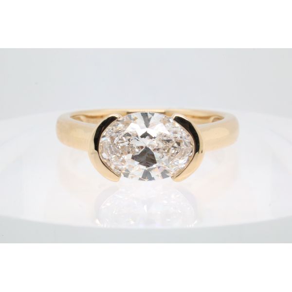 14K Yellow Gold Lab-Grown Diamond Oval East-West Ring Puckett's Fine Jewelry Benton, KY