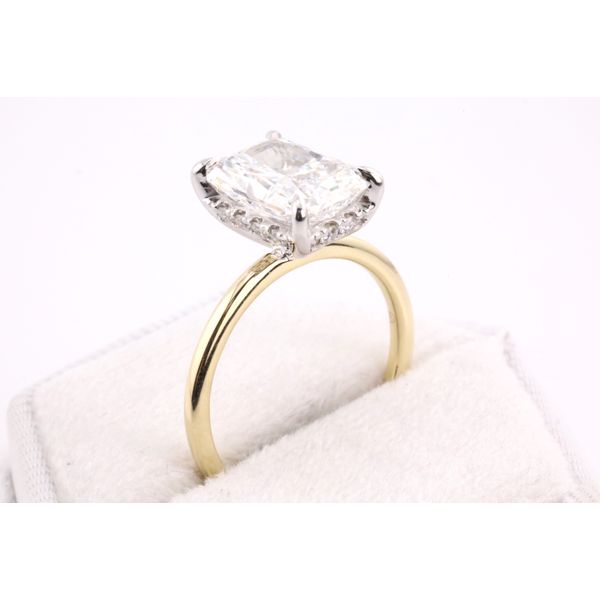 14K Two-Tone Gold Lab-Grown Radiant Cut Diamond Ring Image 2 Puckett's Fine Jewelry Benton, KY