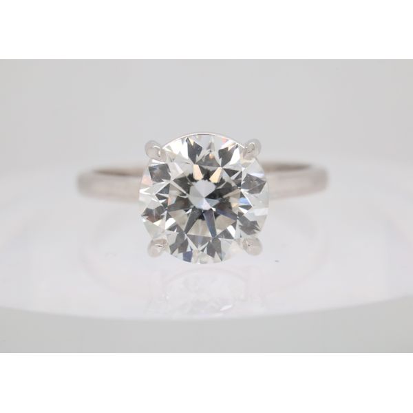 14K White Gold Lab-Grown Round Brilliant Diamond Solitaire Ring Puckett's Fine Jewelry Benton, KY