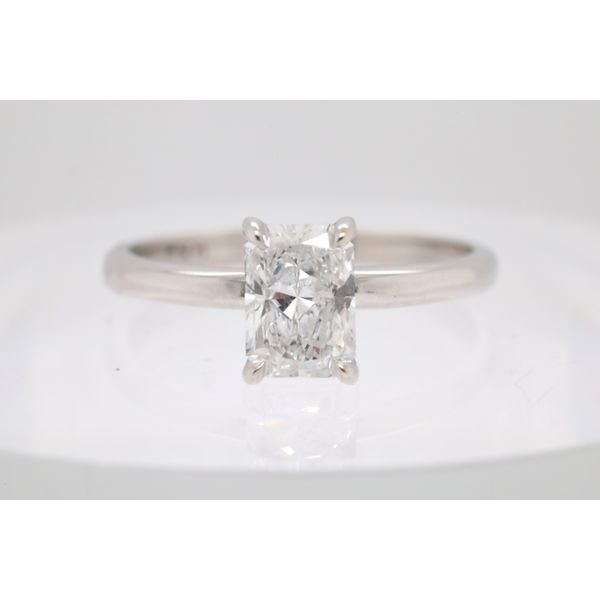 14K White Gold Lab-Grown Emerald Cut Diamond Solitaire Ring Puckett's Fine Jewelry Benton, KY