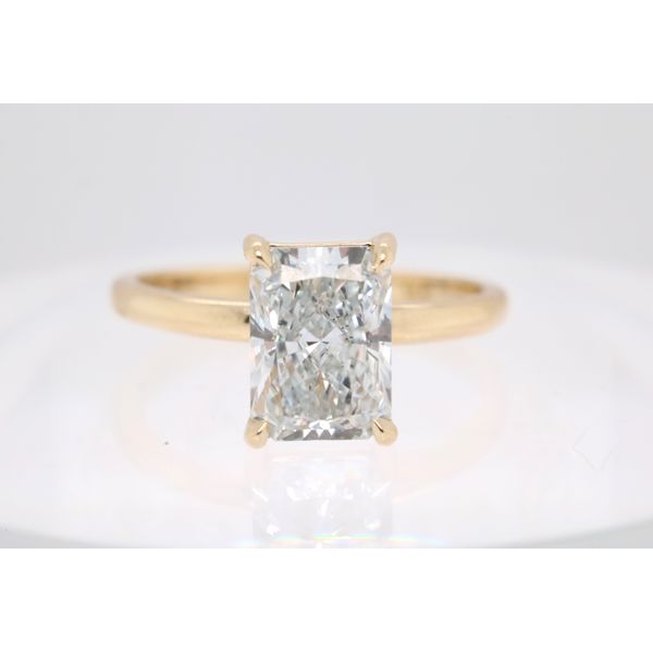 14K Yellow Gold Lab-Grown Emerald Cut Diamond Solitaire Ring Puckett's Fine Jewelry Benton, KY