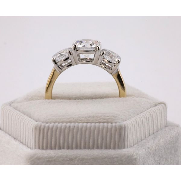 14K Two-Tone Gold Three-Stone Lab-Grown Diamond Ring – 3.00ctw Image 3 Puckett's Fine Jewelry Benton, KY