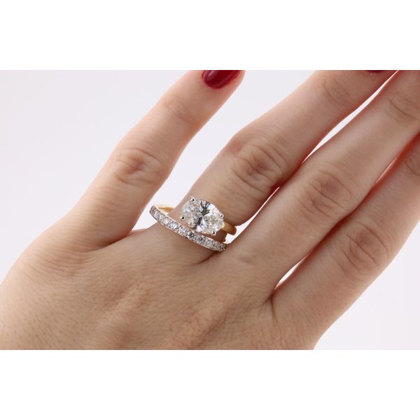 14K Yellow Gold Lab-Grown Diamond East-West Oval Engagement Ring – 2.54ctw Image 4 Puckett's Fine Jewelry Benton, KY