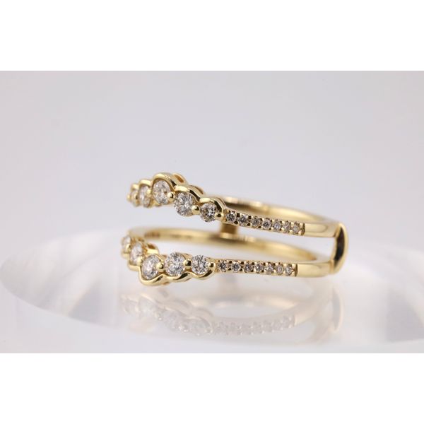 14K Yellow Gold Natural Diamond Ring Guard Image 2 Puckett's Fine Jewelry Benton, KY