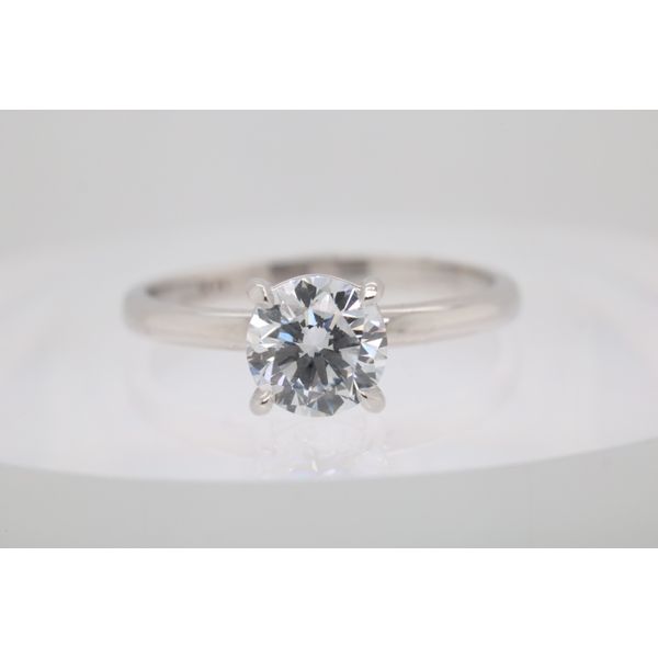 14K White Gold Lab-Grown Round Brilliant Diamond Solitaire Ring Puckett's Fine Jewelry Benton, KY