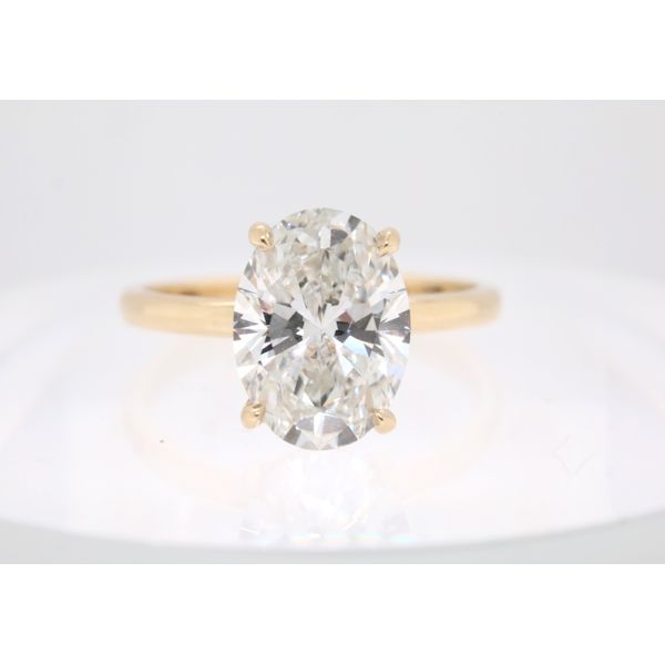 14K Yellow Gold Lab-Grown Oval Diamond Solitaire Ring Puckett's Fine Jewelry Benton, KY