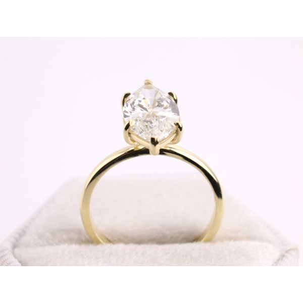14K Yellow Gold Lab-Grown Marquise Diamond Solitaire Ring Image 3 Puckett's Fine Jewelry Benton, KY