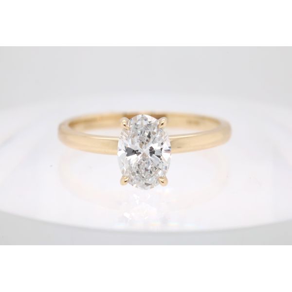 14K Yellow Gold Lab-Grown Oval Diamond Solitaire Ring Puckett's Fine Jewelry Benton, KY