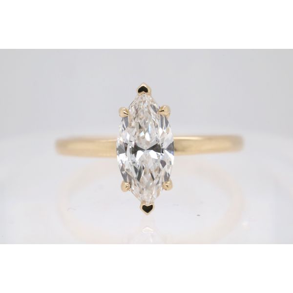 14K Yellow Gold Lab-Grown Marquise Diamond Solitaire Ring Puckett's Fine Jewelry Benton, KY