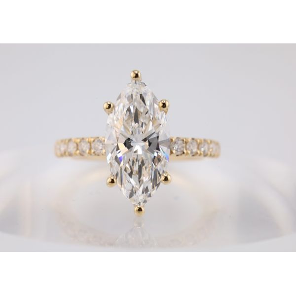 14K Yellow Gold Lab-Grown Marquise Diamond Engagement Ring – 3.41ctw Puckett's Fine Jewelry Benton, KY