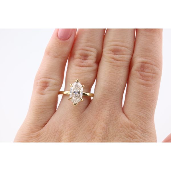 14K Yellow Gold Lab-Grown Dutch Marquise Diamond Solitaire Ring – 2.01ct Image 3 Puckett's Fine Jewelry Benton, KY