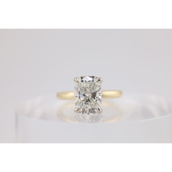 14K Yellow Gold Lab-Grown Elongated Cushion Diamond Engagement Ring – 3.61ctw Puckett's Fine Jewelry Benton, KY
