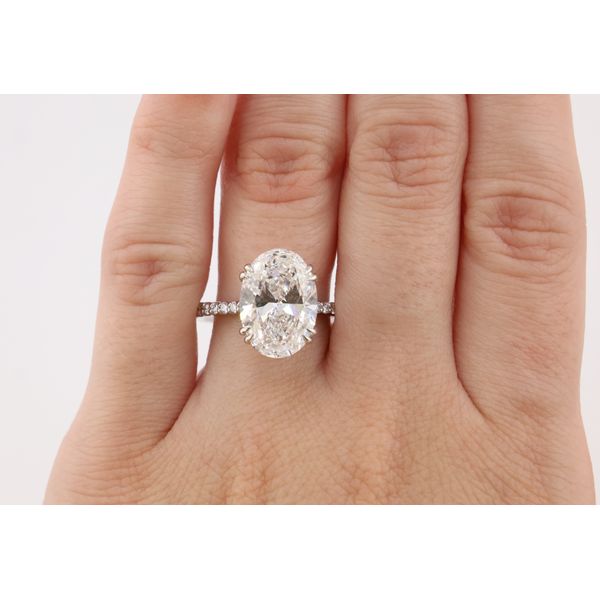 14K White Gold Lab-Grown Oval Diamond Engagement Ring – 5.53ctw Image 3 Puckett's Fine Jewelry Benton, KY