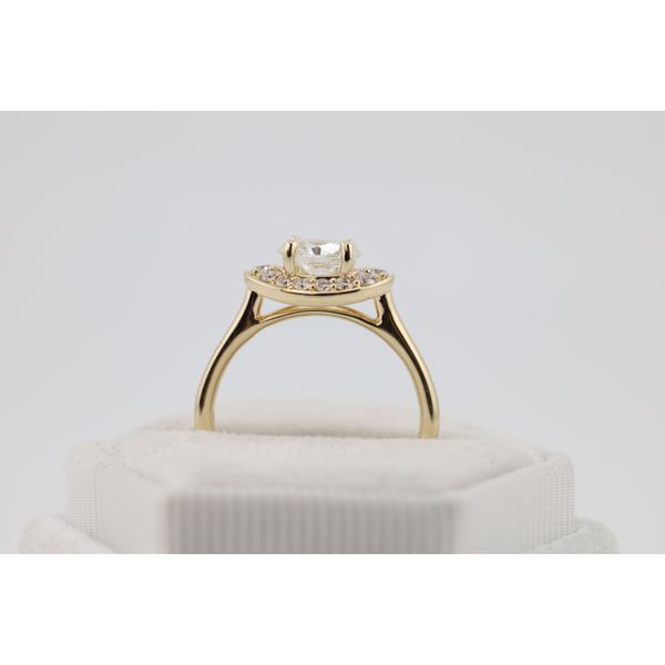 14K Yellow Gold Natural Diamond Oval Halo Engagement Ring – 1.05ctw Image 3 Puckett's Fine Jewelry Benton, KY