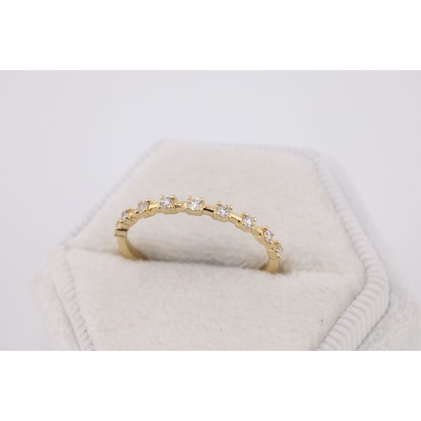 14K Yellow Gold Natural Diamond Halo Wedding Set Image 4 Puckett's Fine Jewelry Benton, KY