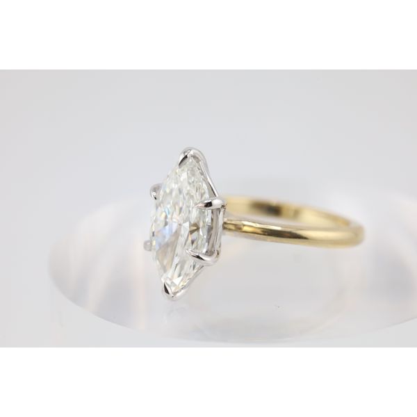14K Yellow Gold Marquise Lab-Grown Diamond Engagement Ring Image 2 Puckett's Fine Jewelry Benton, KY