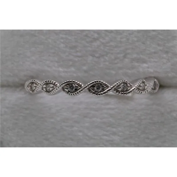 10K White Gold Ladies Twisted Diamond Band Image 2 Puckett's Fine Jewelry Benton, KY