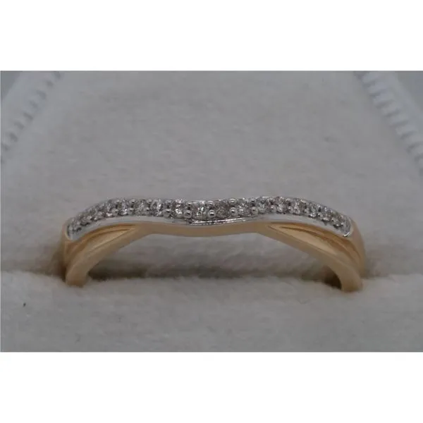 14K Yellow Gold Curved Ladies Diamond Band Puckett's Fine Jewelry Benton, KY