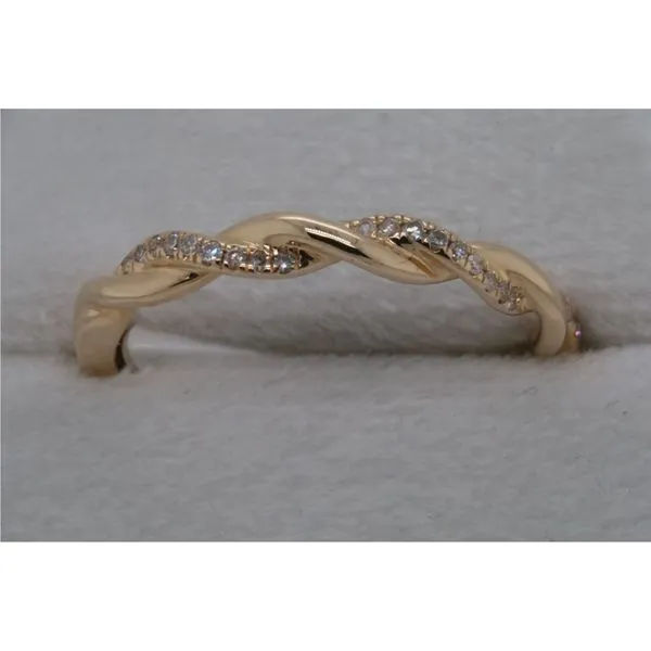 10K Yellow Gold Ladies Diamond Twist Ring Puckett's Fine Jewelry Benton, KY