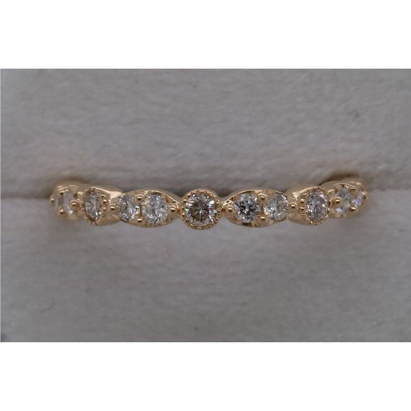 14K Yellow Gold Round Diamond Stackable Band Puckett's Fine Jewelry Benton, KY