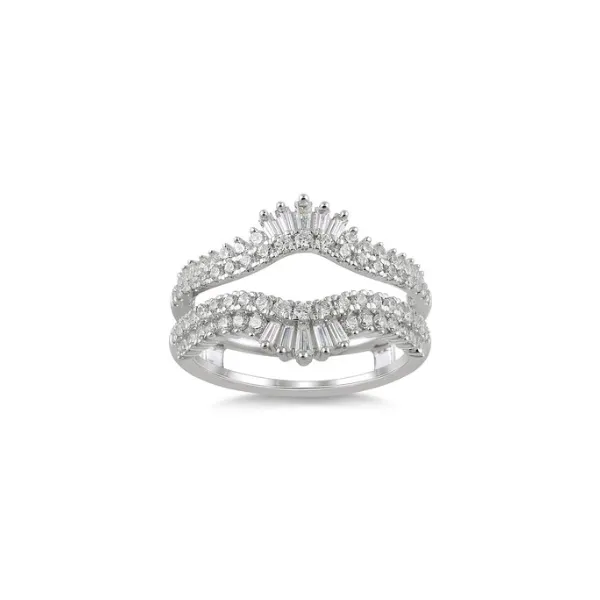 14K White Diamond Insert/Guard with Round Diamonds and Baguette Diamonds Puckett's Fine Jewelry Benton, KY