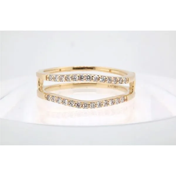 14K Yellow Diamond Curved Guard/Insert Ring Puckett's Fine Jewelry Benton, KY