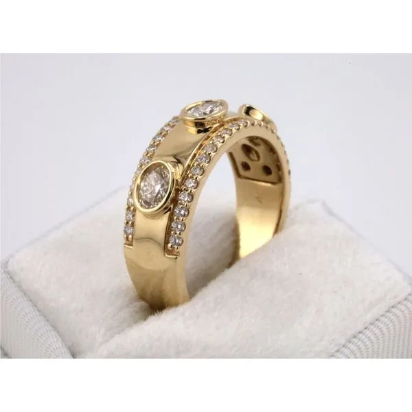 14K Yellow Gold Diamond Band With Oval, Pear, Marquise, and Round Diamonds Image 2 Puckett's Fine Jewelry Benton, KY