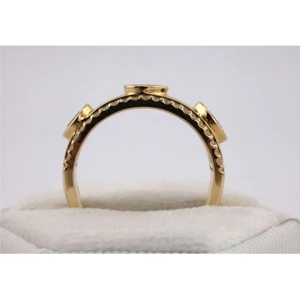 14K Yellow Gold Diamond Band With Oval, Pear, Marquise, and Round Diamonds Image 4 Puckett's Fine Jewelry Benton, KY