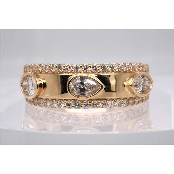 14K Yellow Gold Diamond Band With Oval, Pear, Marquise, and Round Diamonds Puckett's Fine Jewelry Benton, KY