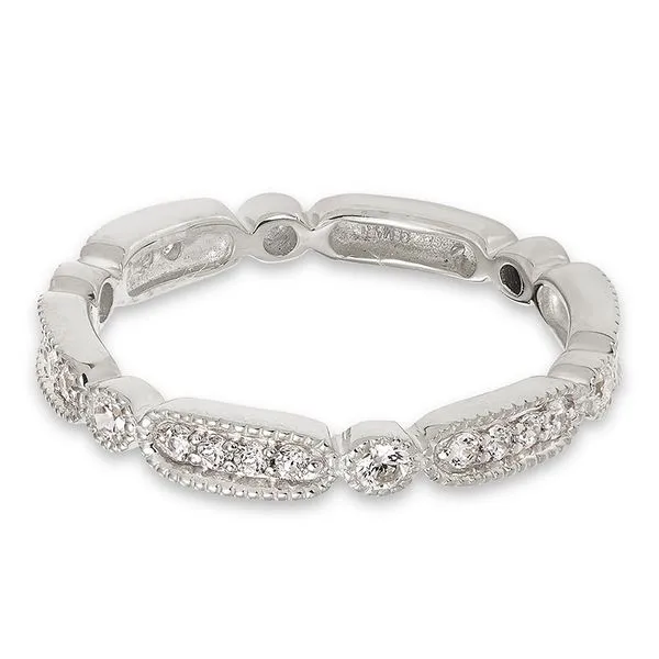 10K White Gold Diamond Stackable Band Puckett's Fine Jewelry Benton, KY