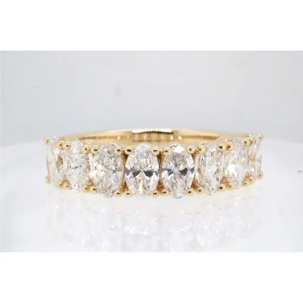 14K Yellow Gold Lab Grown Oval Diamond Anniversary Band – 1.50ctw Puckett's Fine Jewelry Benton, KY
