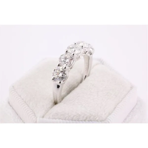 14K White Gold Five-Stone Oval Lab-Grown Diamond Ring: 2.10ctw Image 2 Puckett's Fine Jewelry Benton, KY