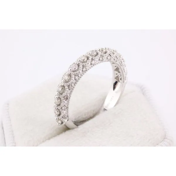 14K White Gold Diamond Fashion Band Image 2 Puckett's Fine Jewelry Benton, KY