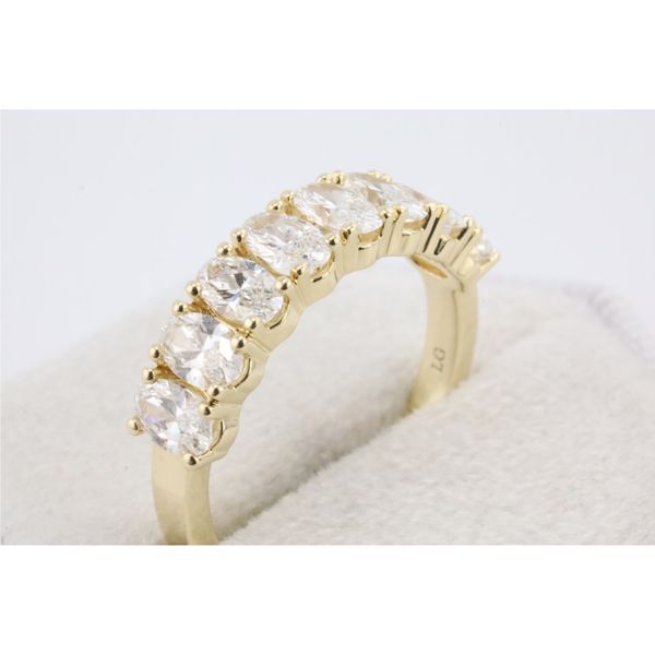 14K Yellow Gold Lab Grown Oval Diamond Anniversary Band &acirc;�" 1.50ctw Image 2 Puckett's Fine Jewelry Benton, KY