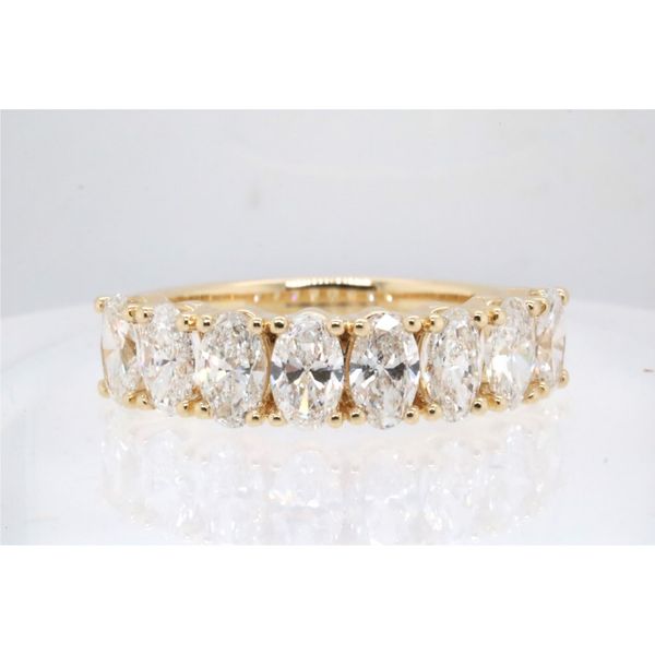 14K Yellow Gold Lab Grown Oval Diamond Anniversary Band &acirc;�" 1.50ctw Puckett's Fine Jewelry Benton, KY
