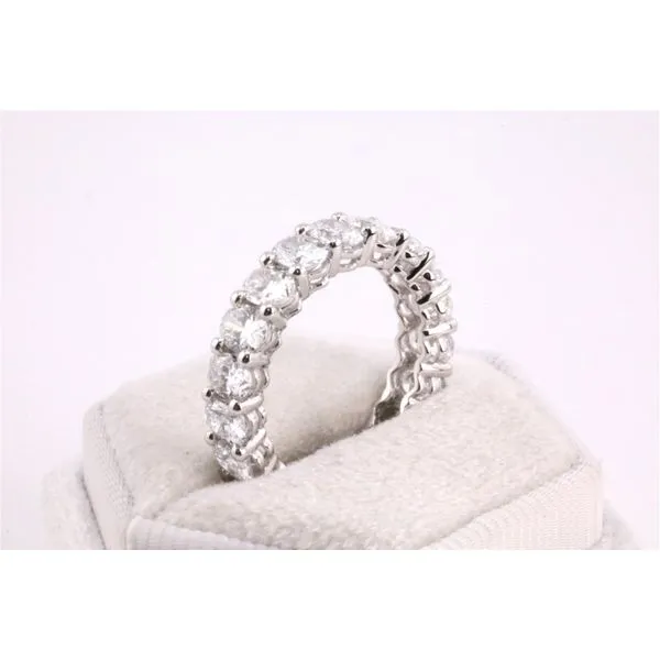 14K White Gold Lab-Grown Diamond Anniversary Band with Oval Diamonds Image 2 Puckett's Fine Jewelry Benton, KY