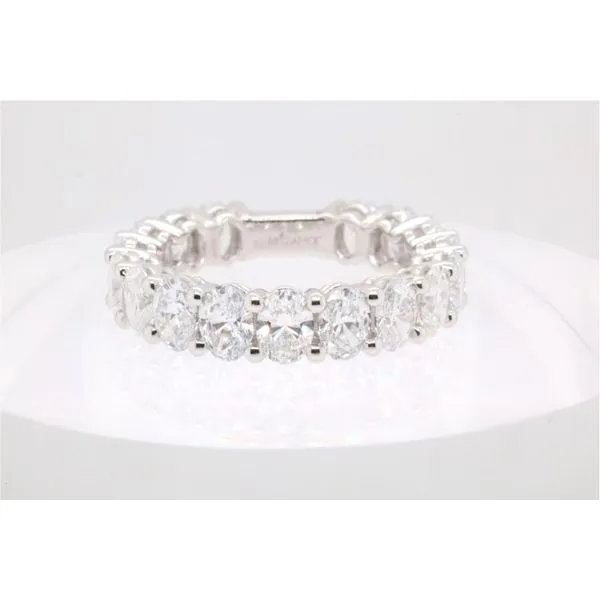 14K White Gold Lab-Grown Diamond Anniversary Band with Oval Diamonds Puckett's Fine Jewelry Benton, KY