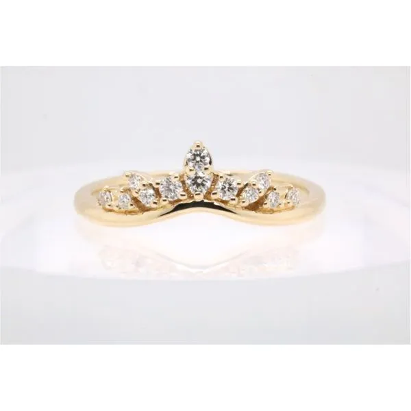 14K Yellow Gold Curved Diamond Enhancer Band Puckett's Fine Jewelry Benton, KY