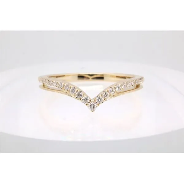 14K Yellow Gold Diamond Chevron Wrap Band Puckett's Fine Jewelry Benton, KY