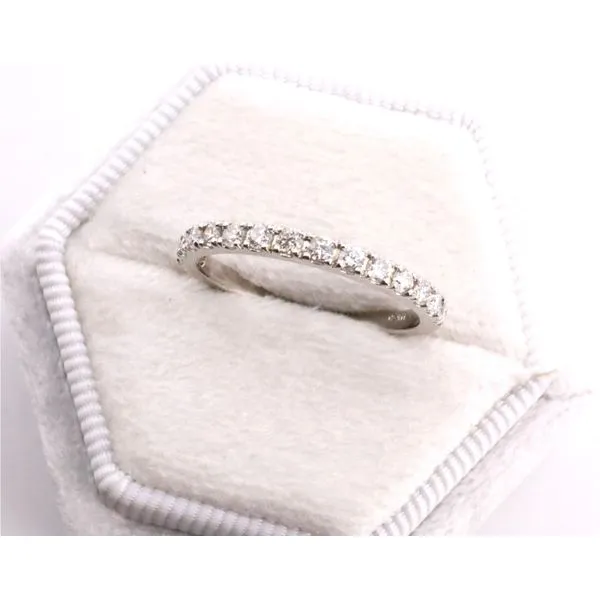 14K White Gold Prong-Set Diamond Wedding Band Puckett's Fine Jewelry Benton, KY
